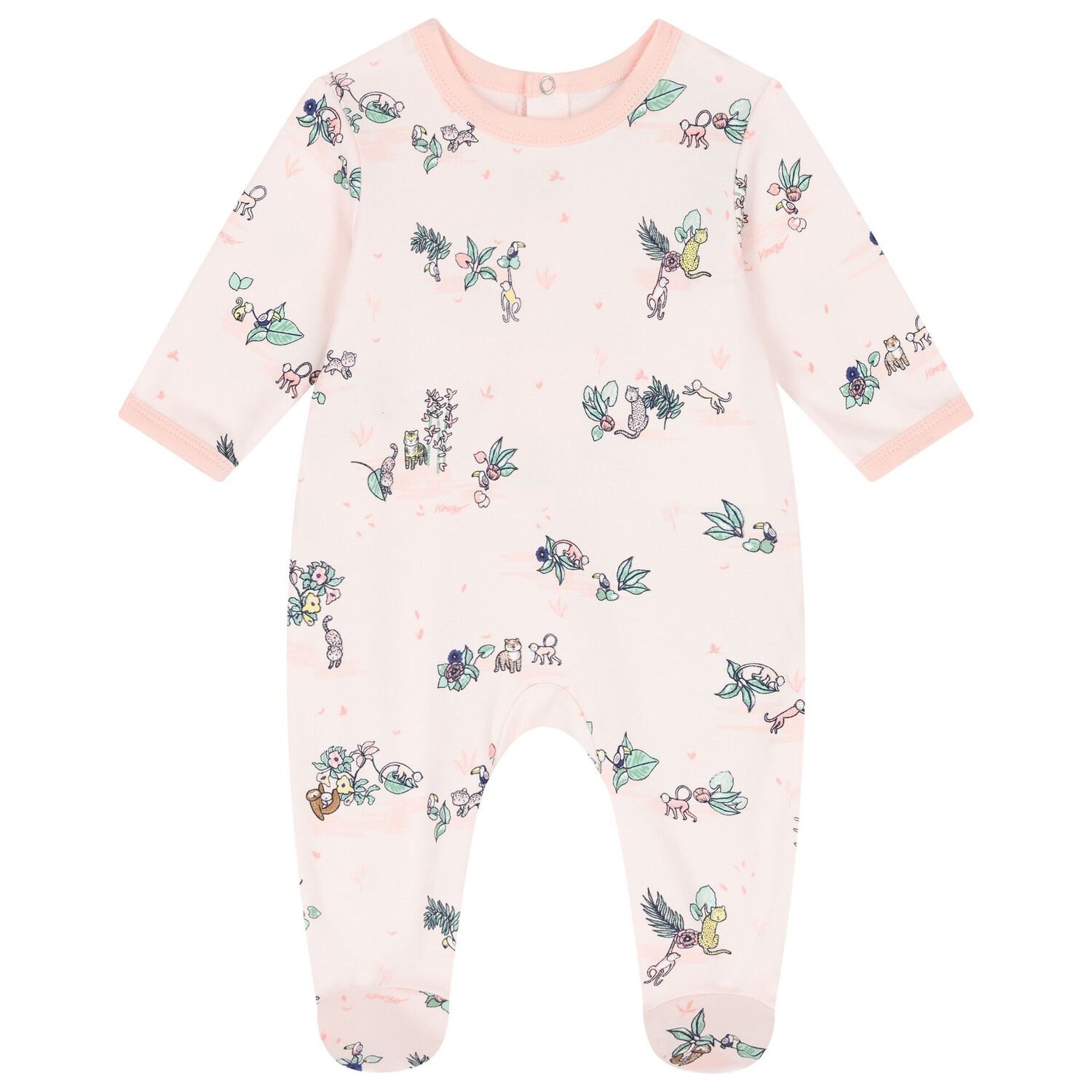 Baby Girls Pink Jungle Babygrow Gift Set, 1, hi-res