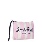 Girls Ivory & Pink Striped Aline Logo Pouch ( 15cm ), 1, hi-res
