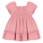 Younger Girls Pink Dress & Handbag, 1, hi-res