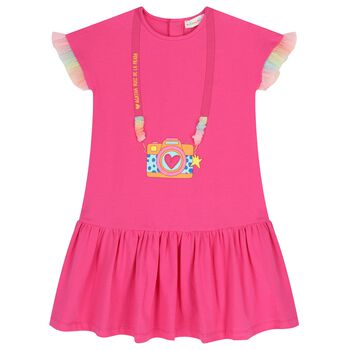 Girls Pink Camera Dress