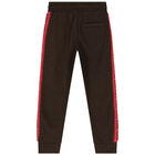Girls Brown Logo Joggers, 1, hi-res