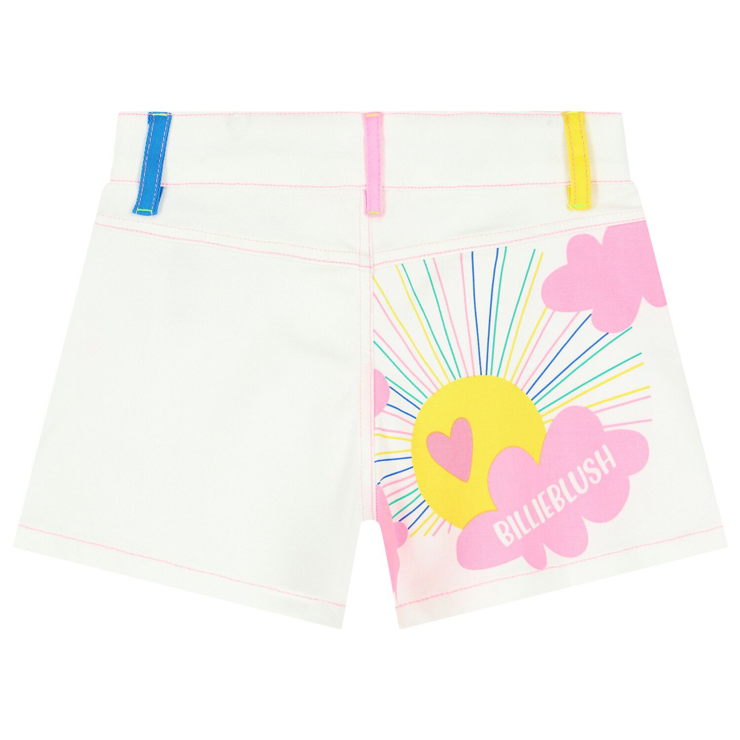 Girls White Logo Shorts, 1, hi-res image number null