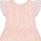 Girls Pink Chiffon Sequin Dress, 1, hi-res