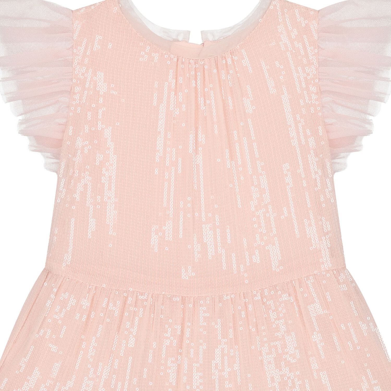 Girls Pink Chiffon Sequin Dress, 1, hi-res image number null