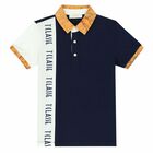 Boys Navy & White Logo Polo Shirt, 1, hi-res