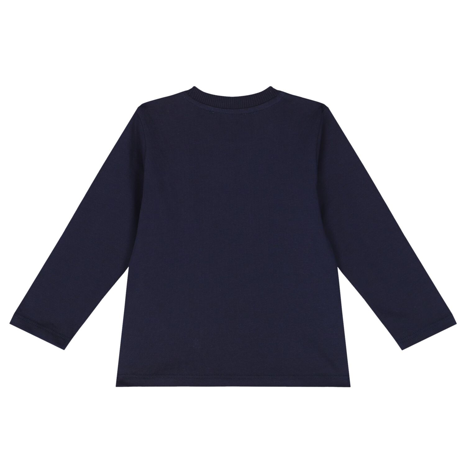Navy Blue Teddy Bear Logo Long Sleeve Top, 2, hi-res