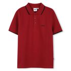 Boys Red Logo Polo Shirt, 2, hi-res