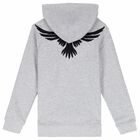 Boys Grey Logo Hooded Top, 1, hi-res