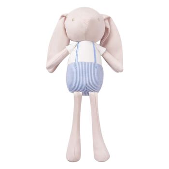 Beige, White & Blue Rabbit Toy