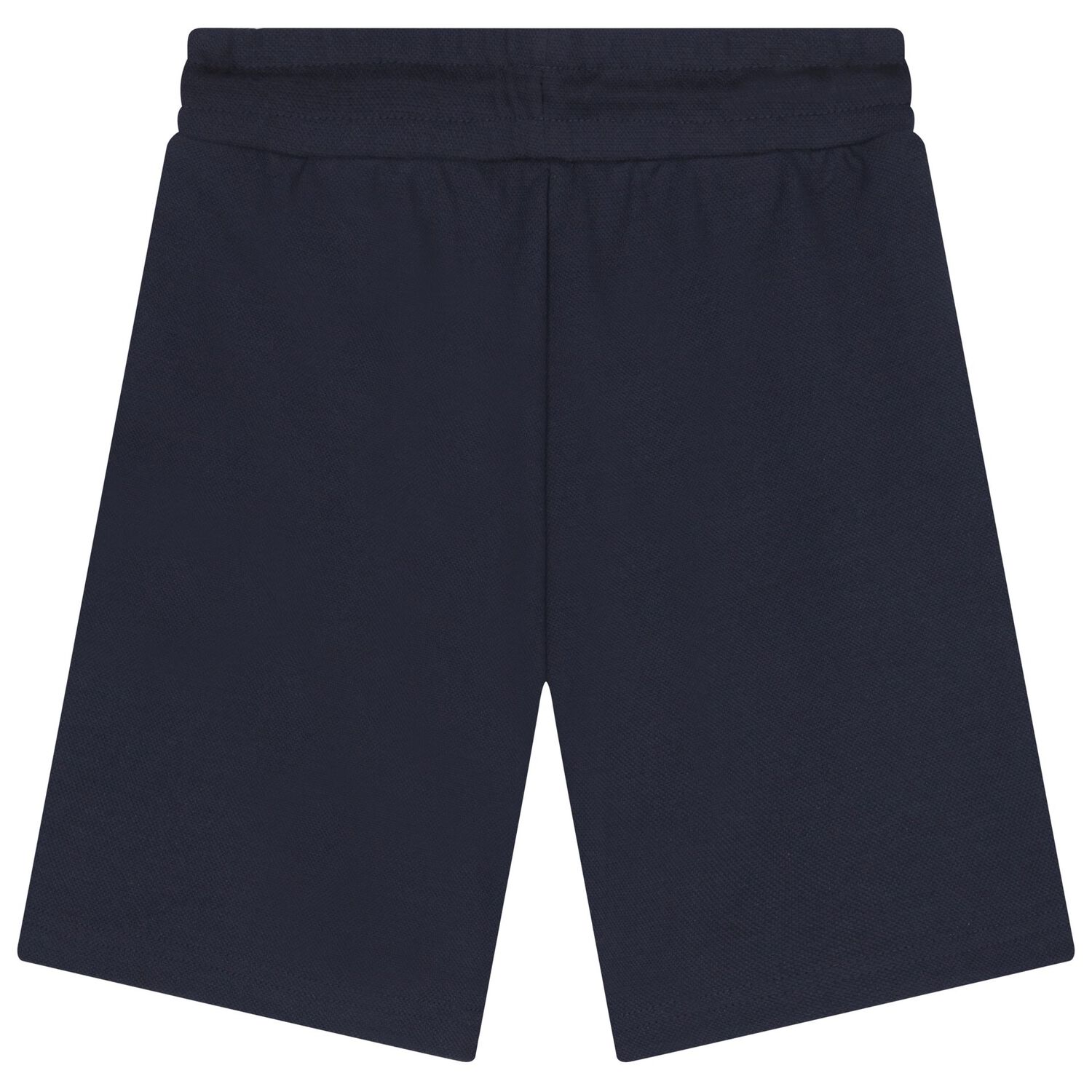 Boys Mini Me White & Navy Blue Logo Shorts Set, 1, hi-res