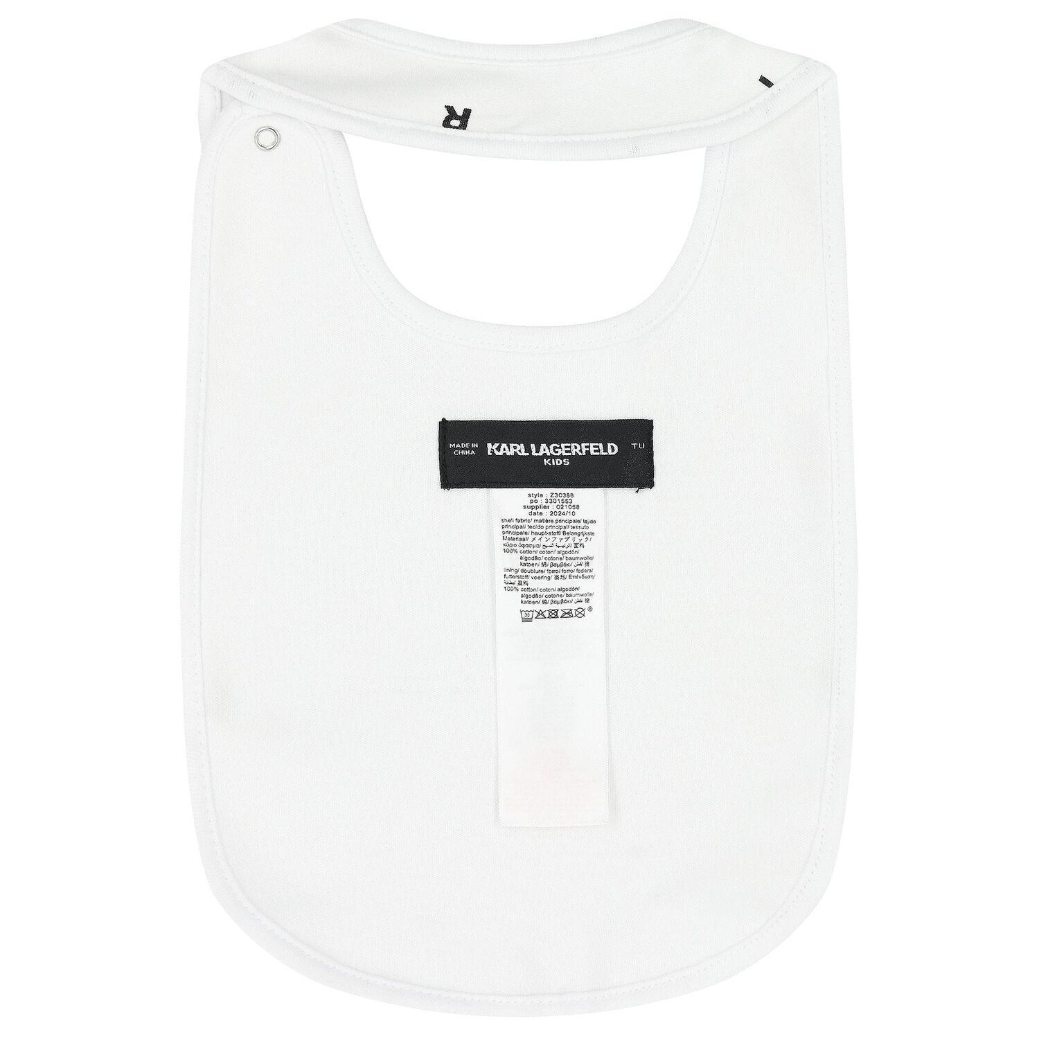 White Ikonik Logo Baby Bibs (3-Pack), 1, hi-res image number null