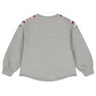Girls Grey Zig Zag Glittery Sweatshirt, 1, hi-res
