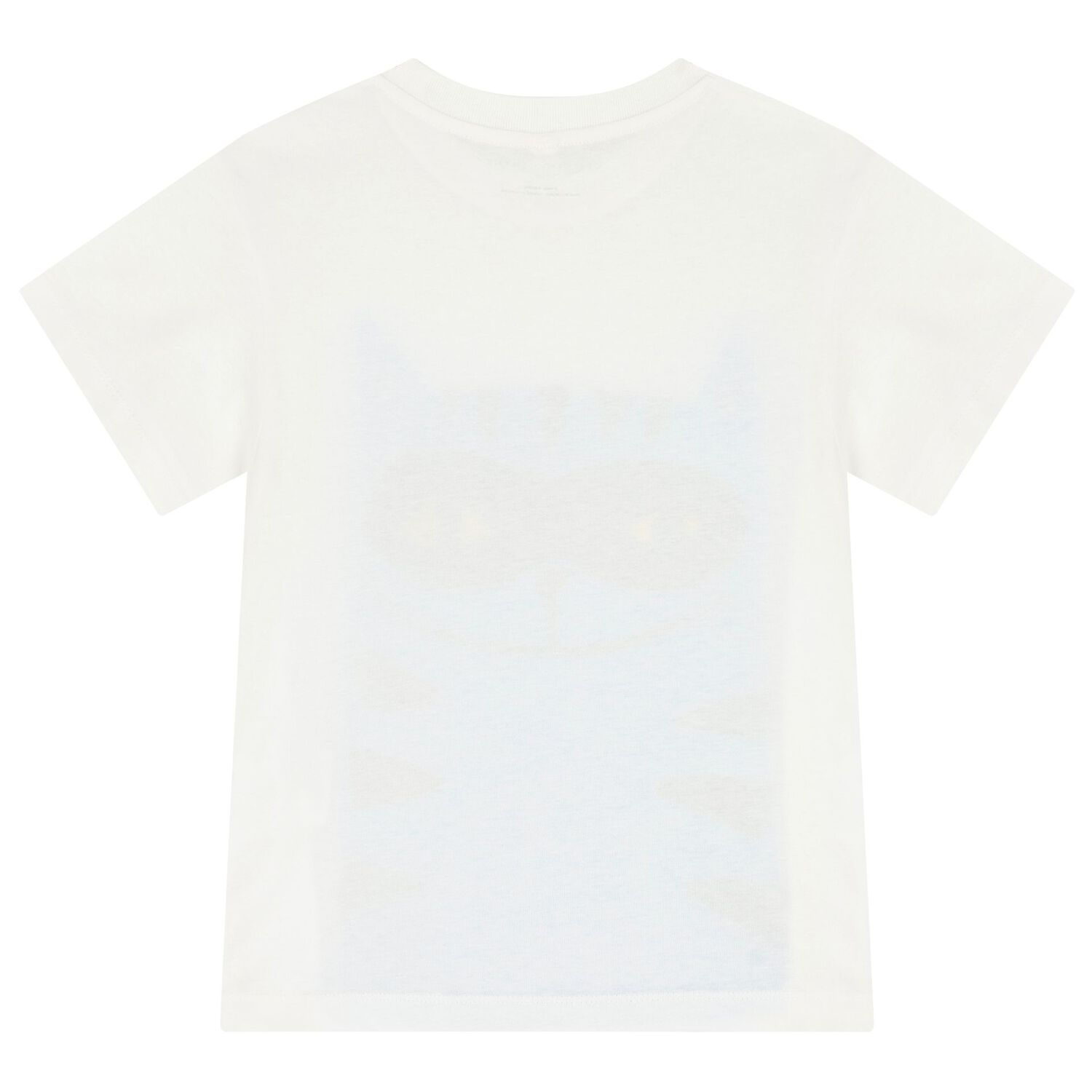 Boys Ivory & Blue Cat T-Shirt, 1, hi-res