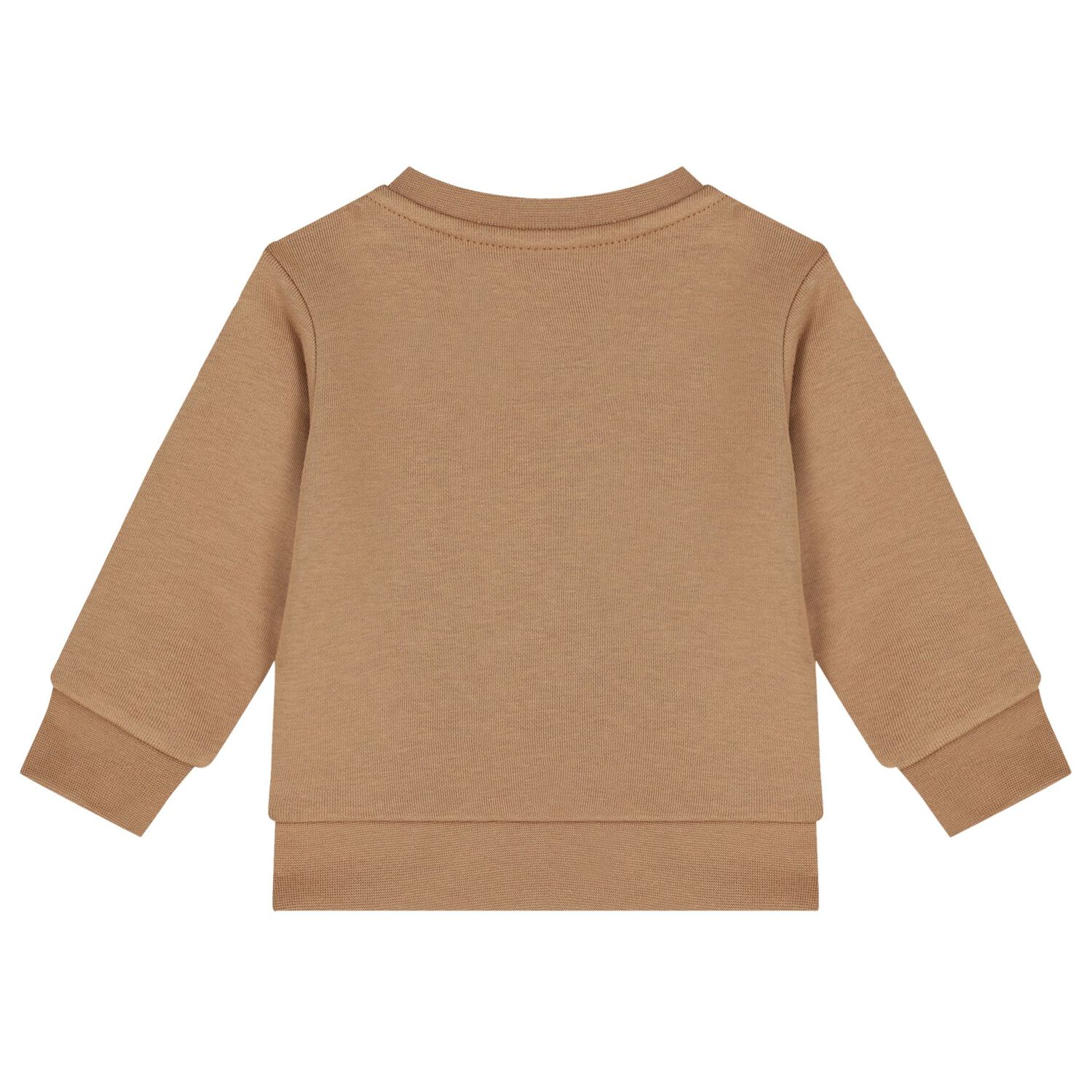 Younger Boys Beige Logo Sweatshirt, 1, hi-res