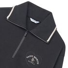 Girls Black Polo Dress, 1, hi-res