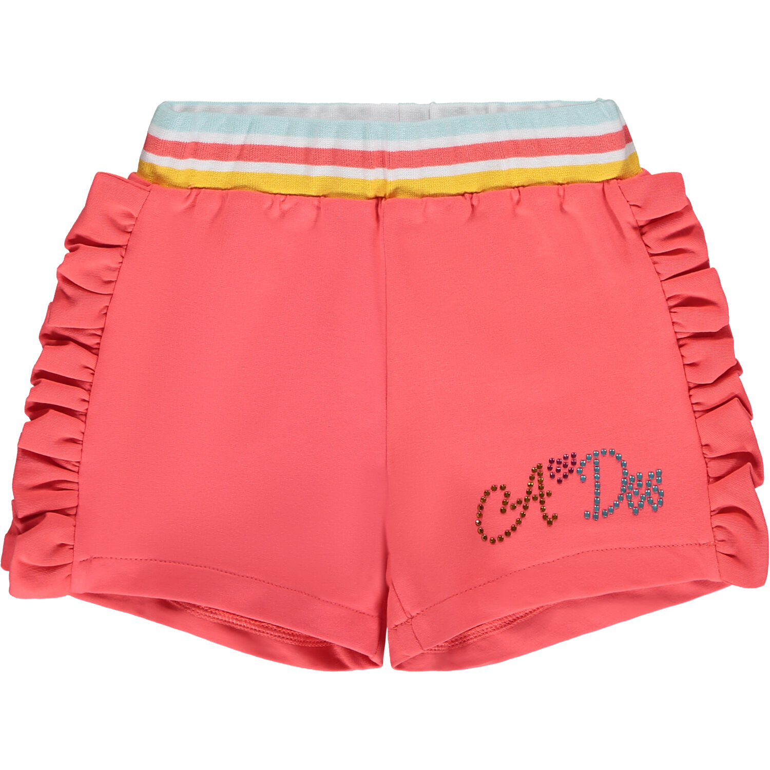 Girls Coral Logo Shorts Set, 1, hi-res