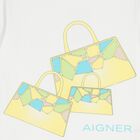 Girls White Logo Bag T-Shirt, 1, hi-res