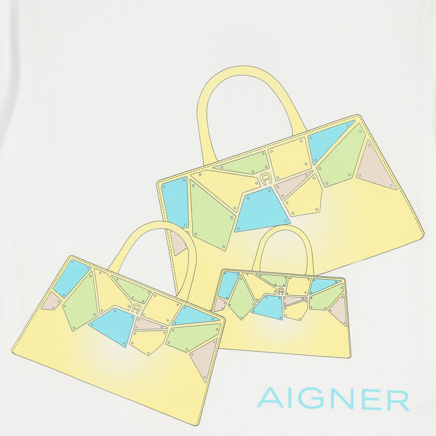 Girls White Logo Bag T-Shirt, 1, hi-res