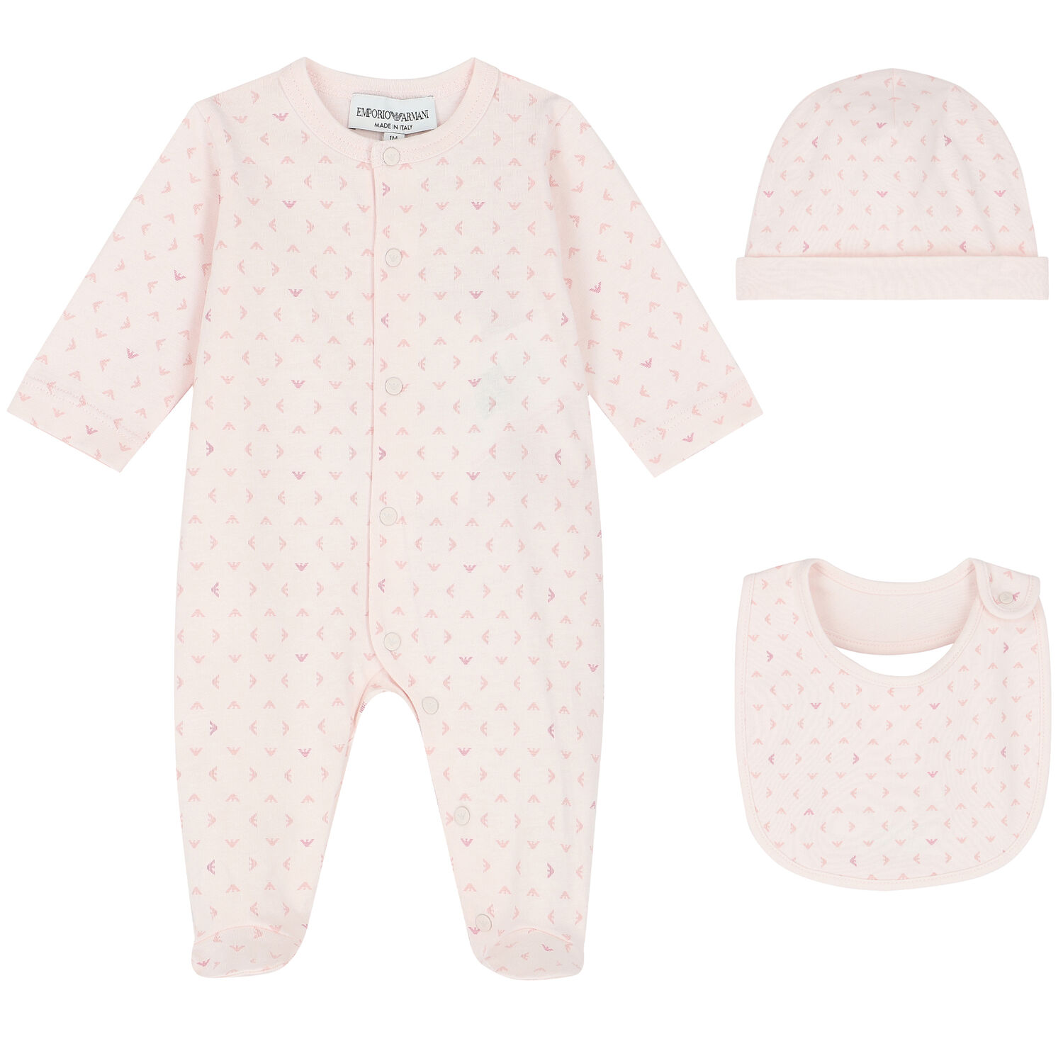 Pink Logo Babygrow Gift Set, 1, hi-res