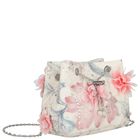 Girls Ivory & Pink 3D Flower Bag, 1, hi-res