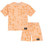 Girls Coral Logo Shorts Set, 2, hi-res