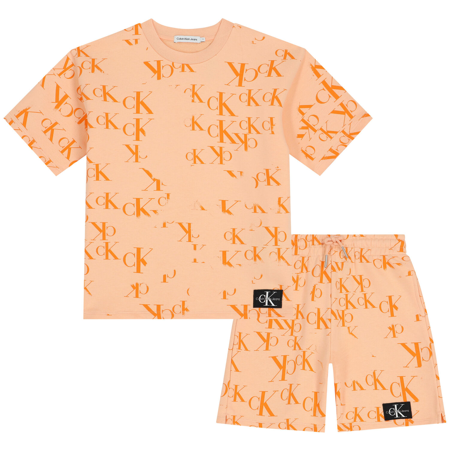 Girls Coral Logo Shorts Set, 2, hi-res