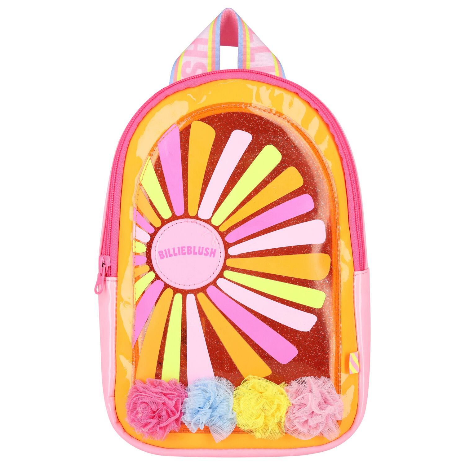 Girls Pink & Orange Sun Backpack, 1, hi-res