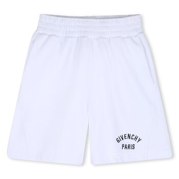 Boys White Logo Shorts