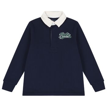 Boys Navy Blue Logo Sweatshirt