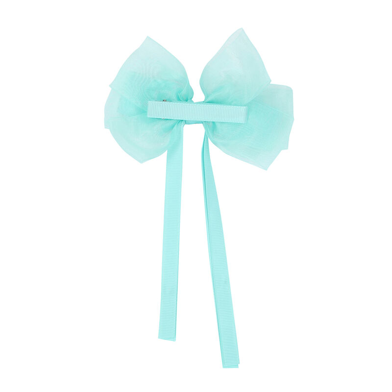 Girls Blue Bow Hair Clip, 3, hi-res image number null