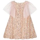 Girls Pink & Gold Sequin Dress, 1, hi-res