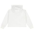 Girls Ivory Logo Hooded Top, 1, hi-res