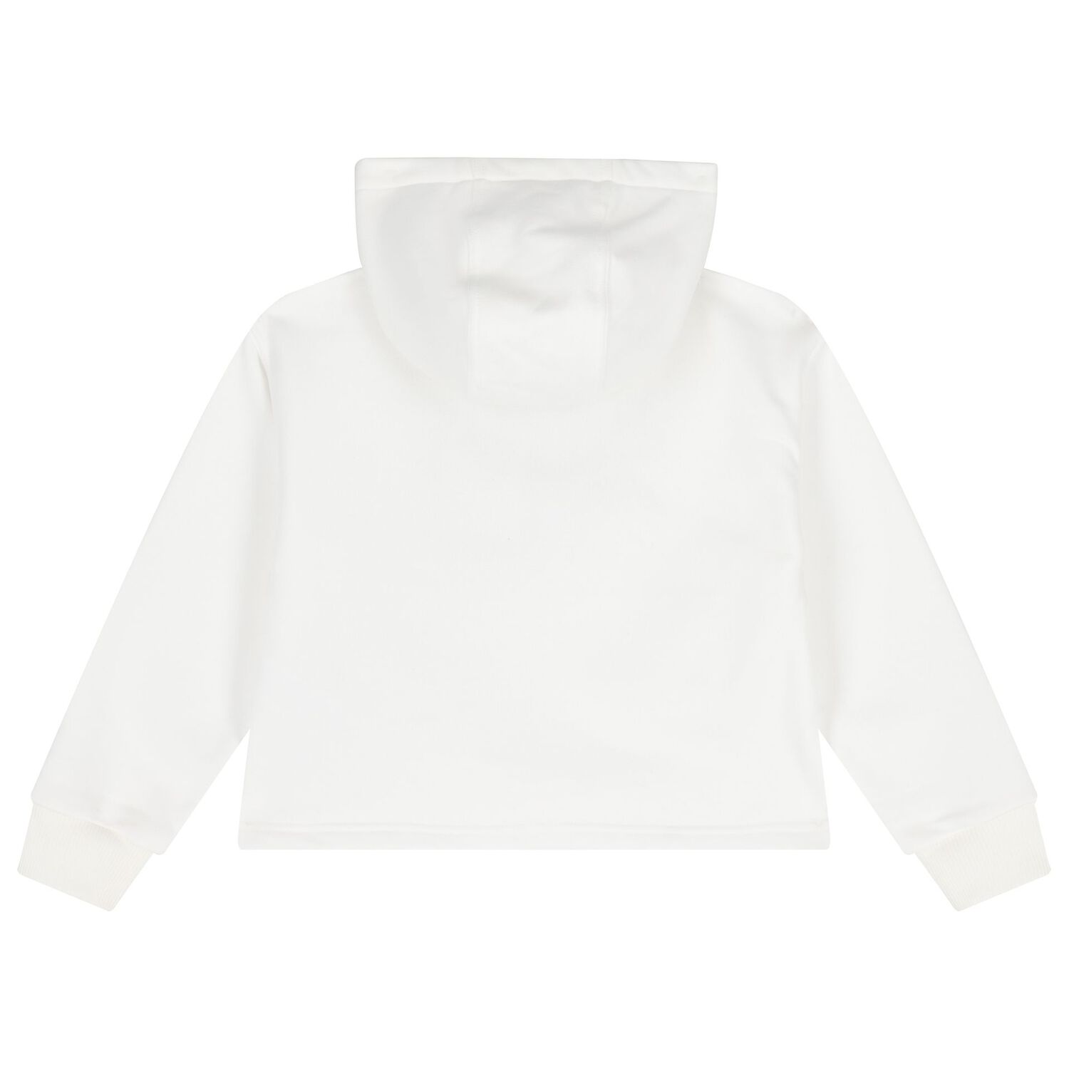 Girls Ivory Logo Hooded Top, 1, hi-res