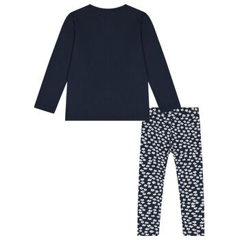 Girls Navy Blue Leggings Set