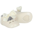 Baby Girls White Bow Pre Walker Shoes, 3, hi-res