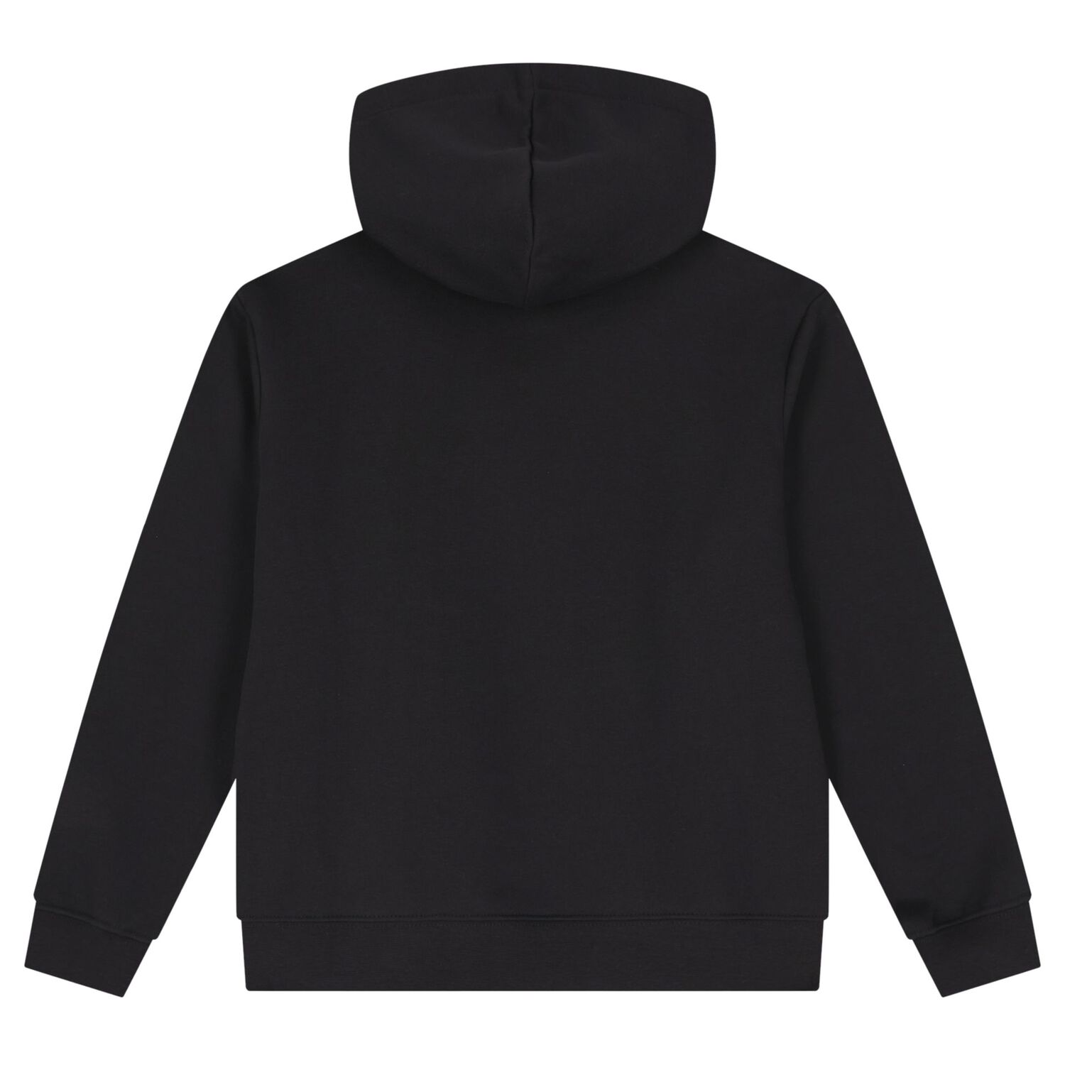 Girls Black Logo Hooded Top, 1, hi-res