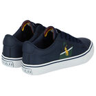 Boys Navy Logo Trainers, 1, hi-res