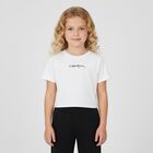 Girls White Logo T-Shirt, 1, hi-res