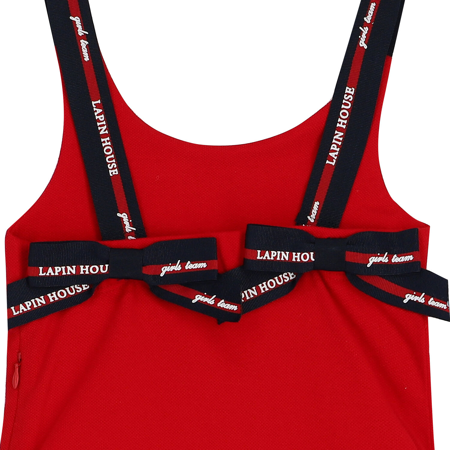 Girls Red & White Logo Dress, 1, hi-res