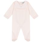 Baby Girls Pink Logo Babygrow Set, 2, hi-res