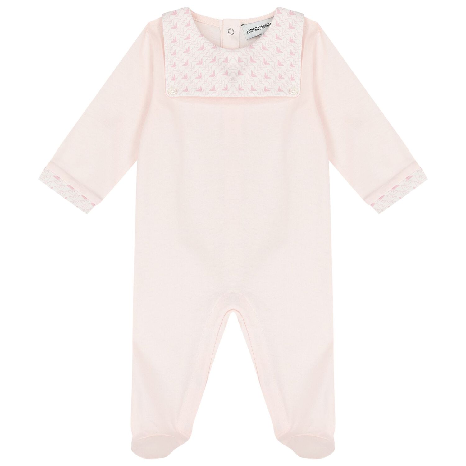 Baby Girls Pink Logo Babygrow Set, 2, hi-res