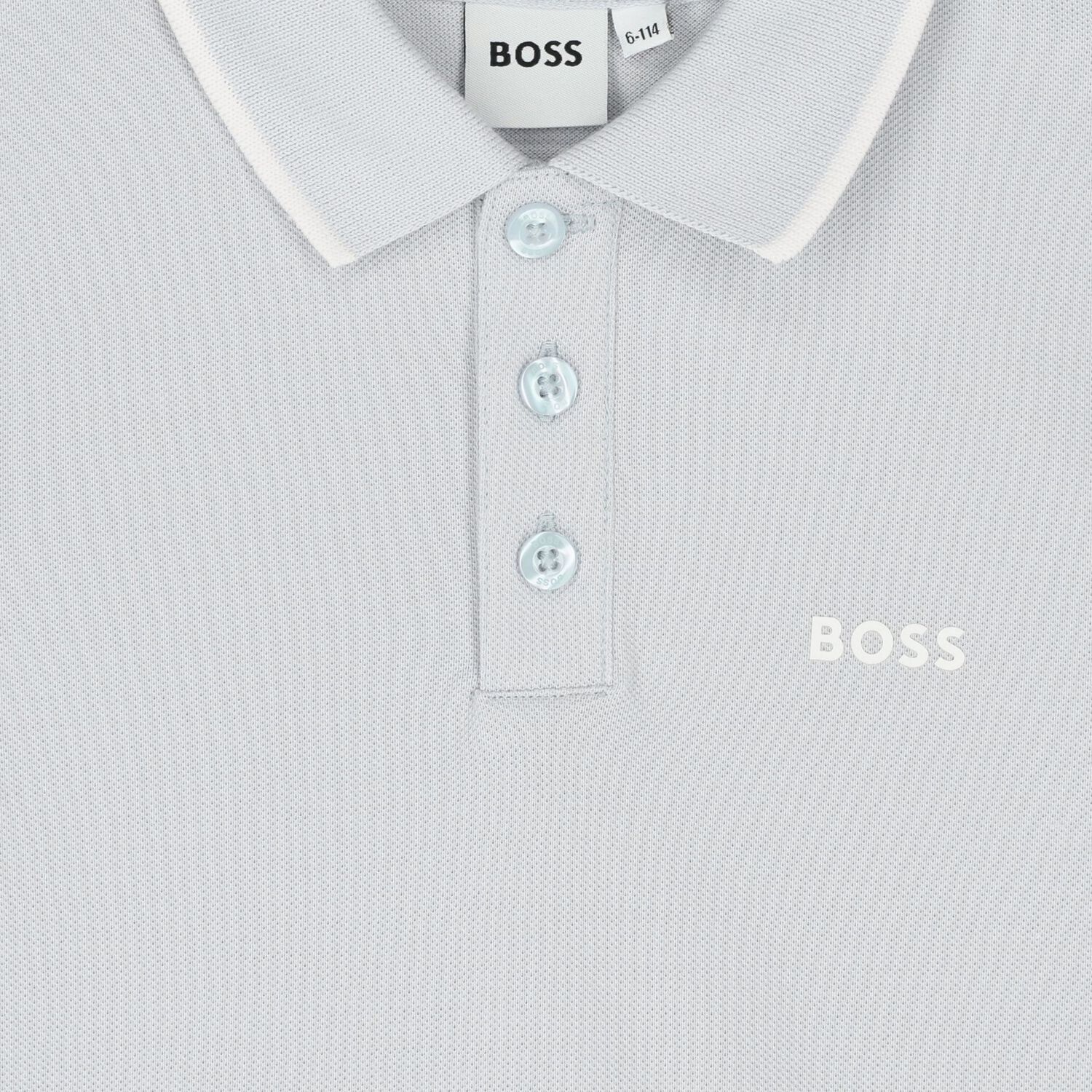 Boys Mini Me Blue Logo Polo Shirt, 8, hi-res