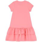 Girls Pink Logo Bag Dress, 3, hi-res