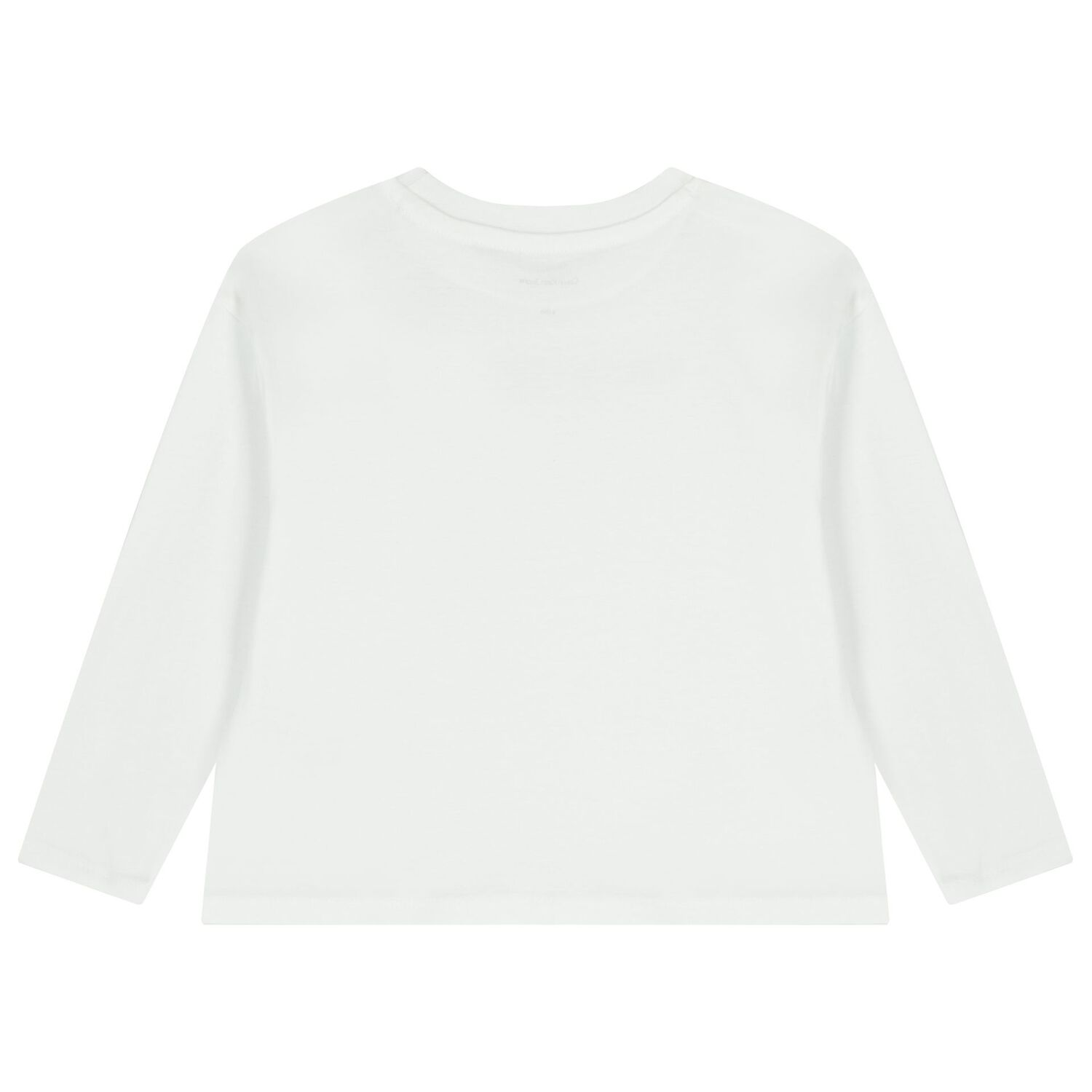 Girls White Logo Long Sleeve Top, 1, hi-res
