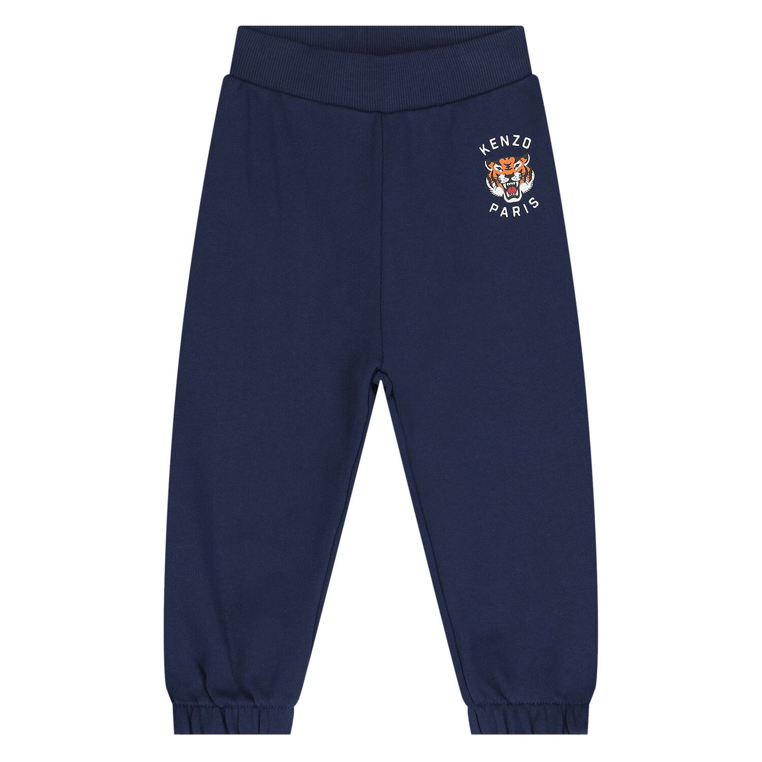 Younger Boys Navy Blue Tiger Logo Tracksuit, 1, hi-res
