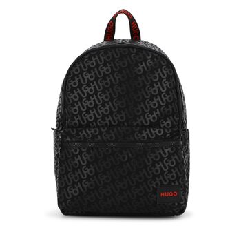 Boys Black & Red Logo Backpack ( 39cm )