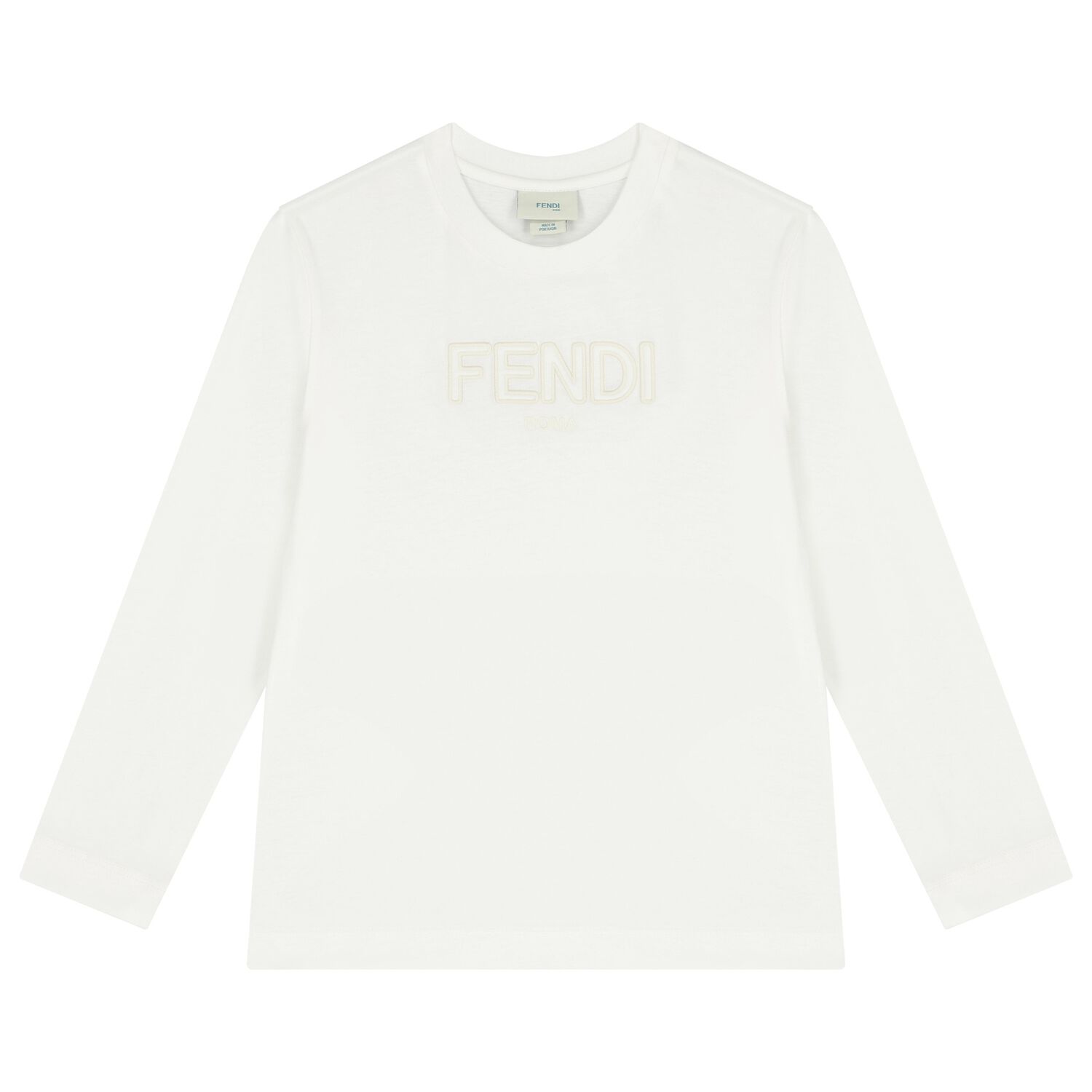 Ivory Logo Long Sleeve Top, 1, hi-res