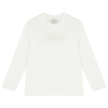 Ivory Logo Long Sleeve Top