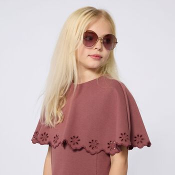 Girls Pink Cape Dress 