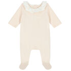 Baby Girls Pink Logo Babygrow, 1, hi-res